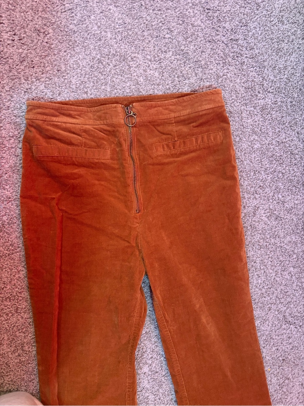 Forever 21 Burnt Orange Corduroy Flare Pants - Picture 2 of 4
